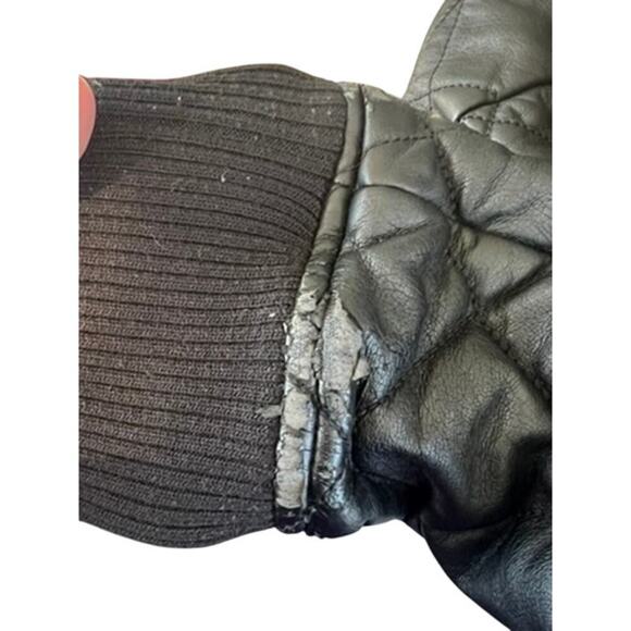 Guess black Faux leather jacket w some flaws and wear cute style size M - Picture 7 of 16